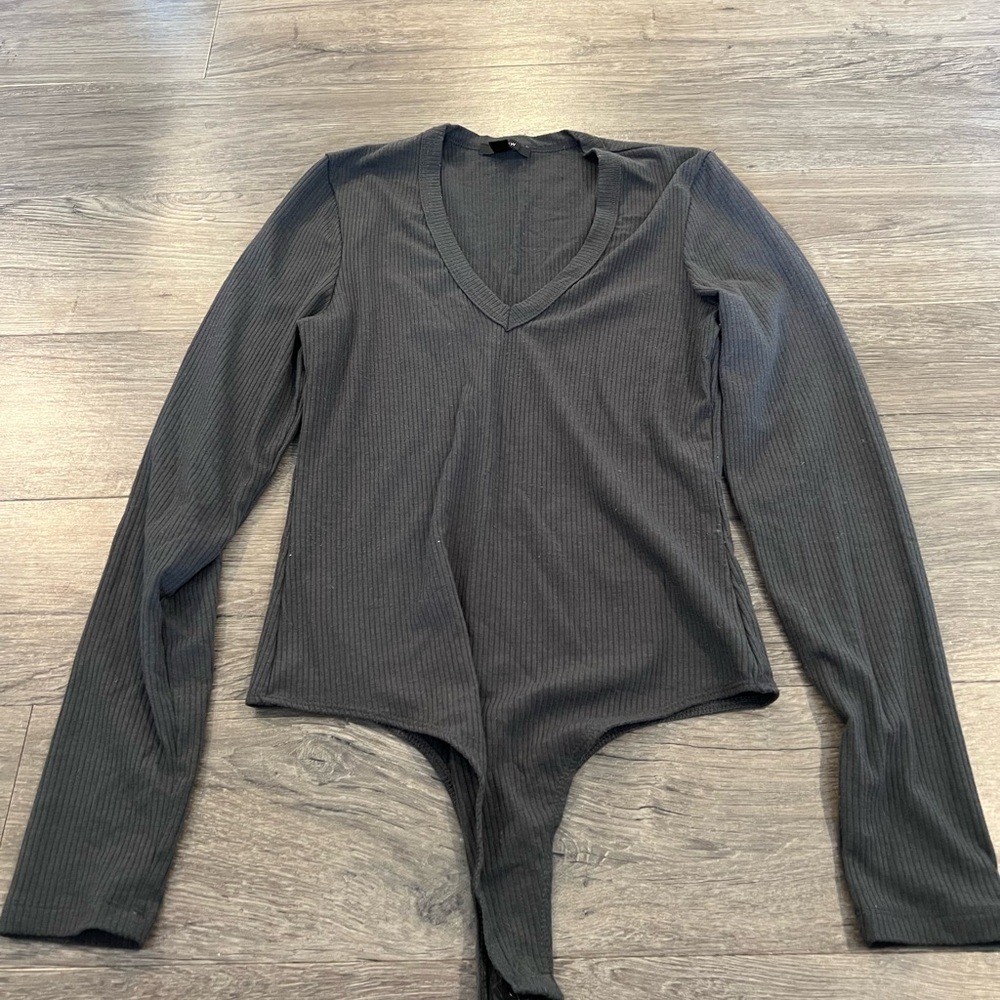 Drew Black V-Neck Long Sleeve Women's Bodysuit